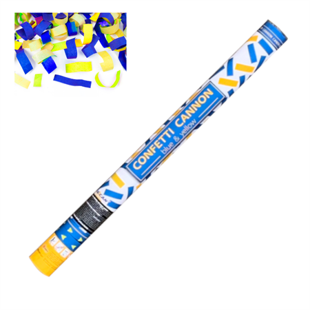 Konfettikanon, 60 cm, Blue & Yellow
